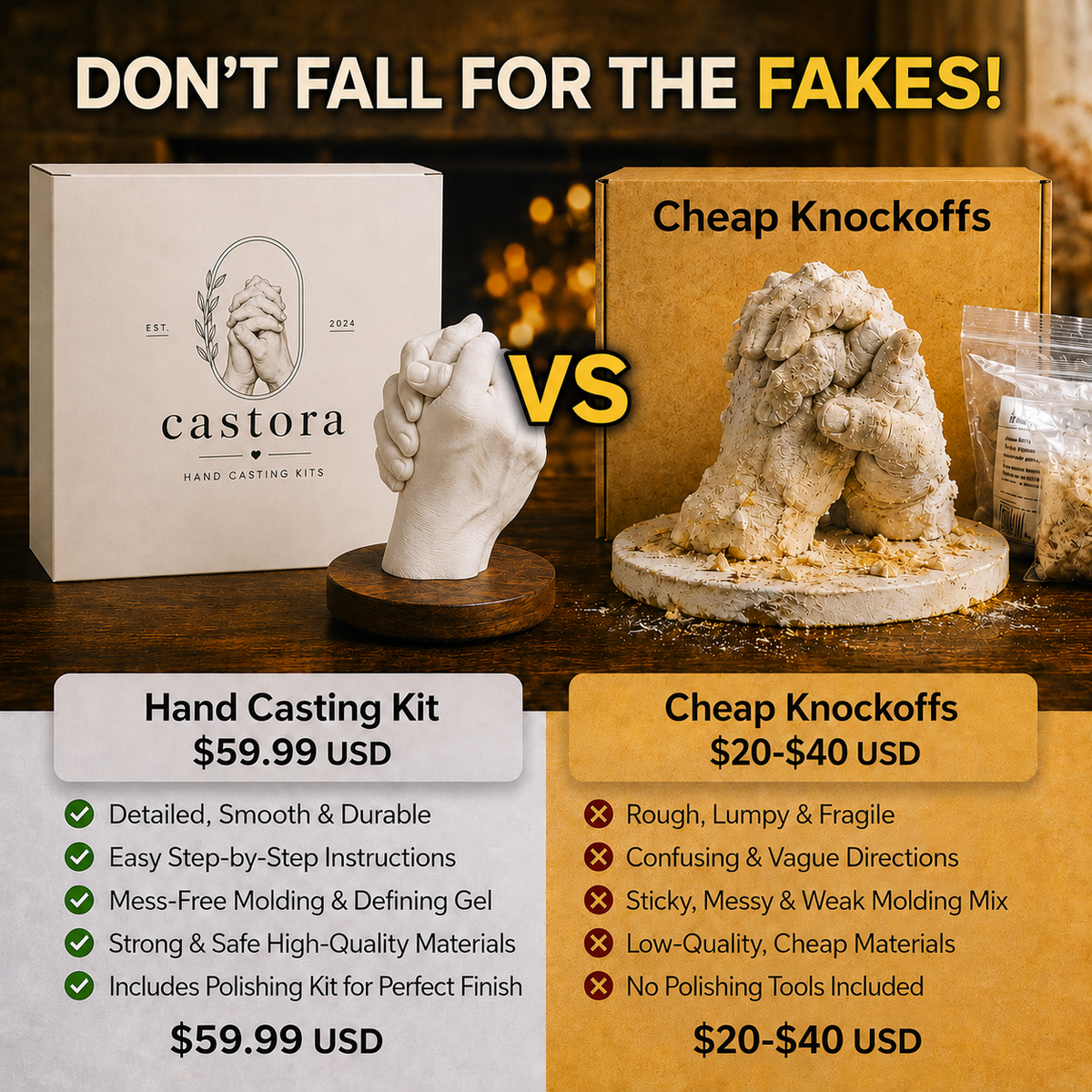 Couples Hand Casting Kit