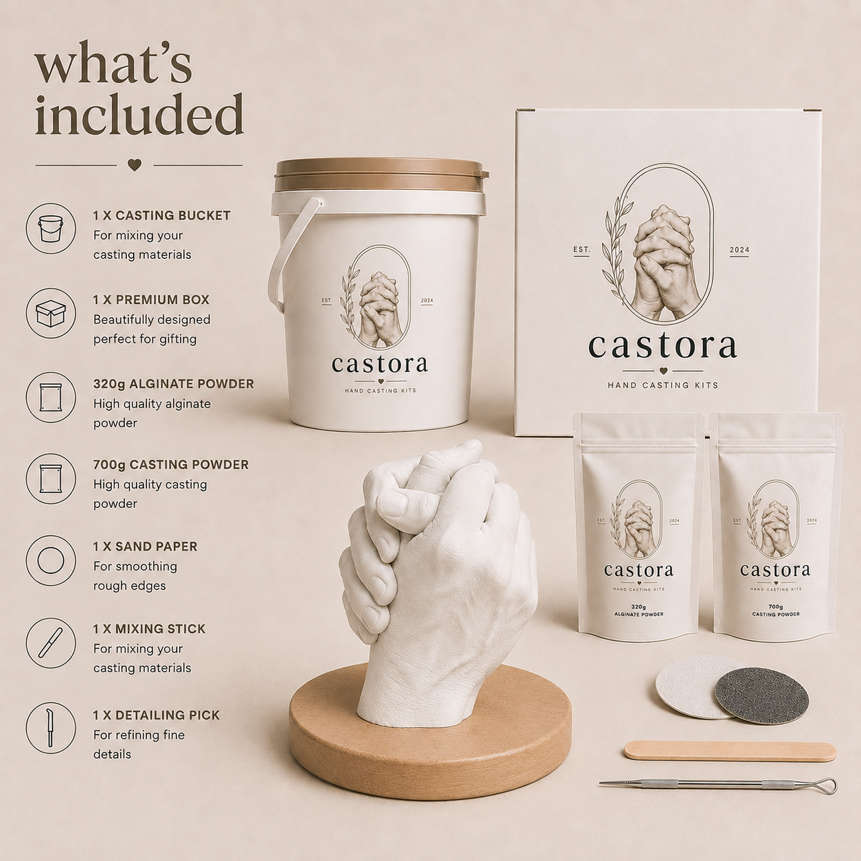Couples Hand Casting Kit