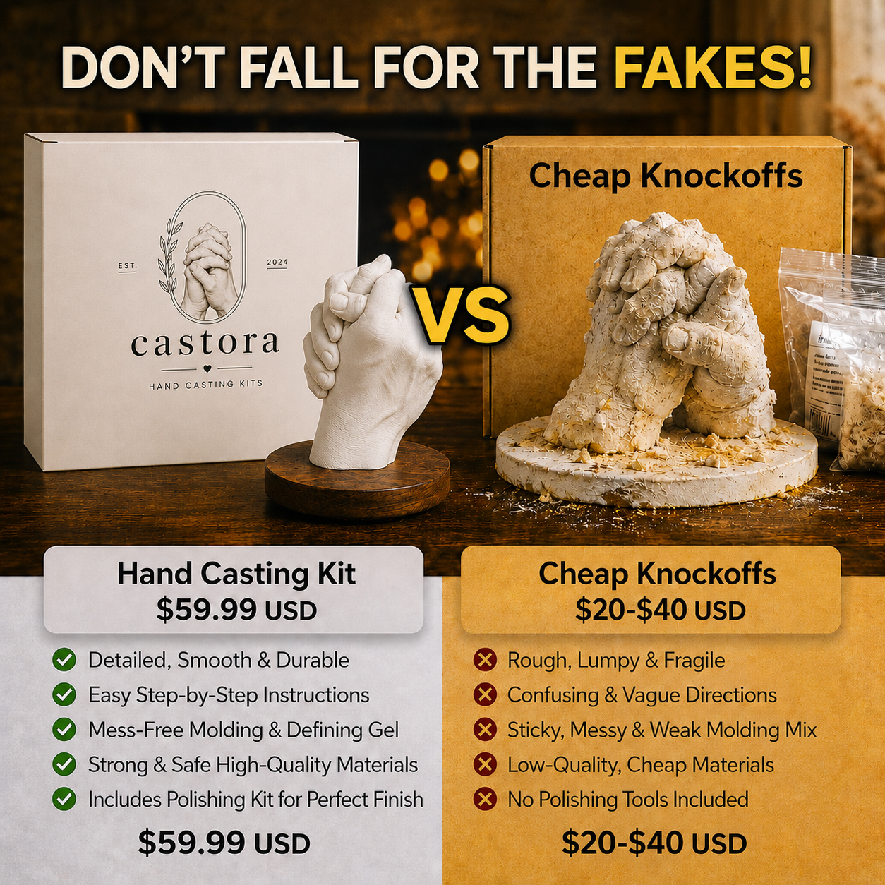 Couples Hand Casting Kit